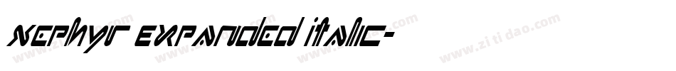 Xephyr Expanded Italic字体转换